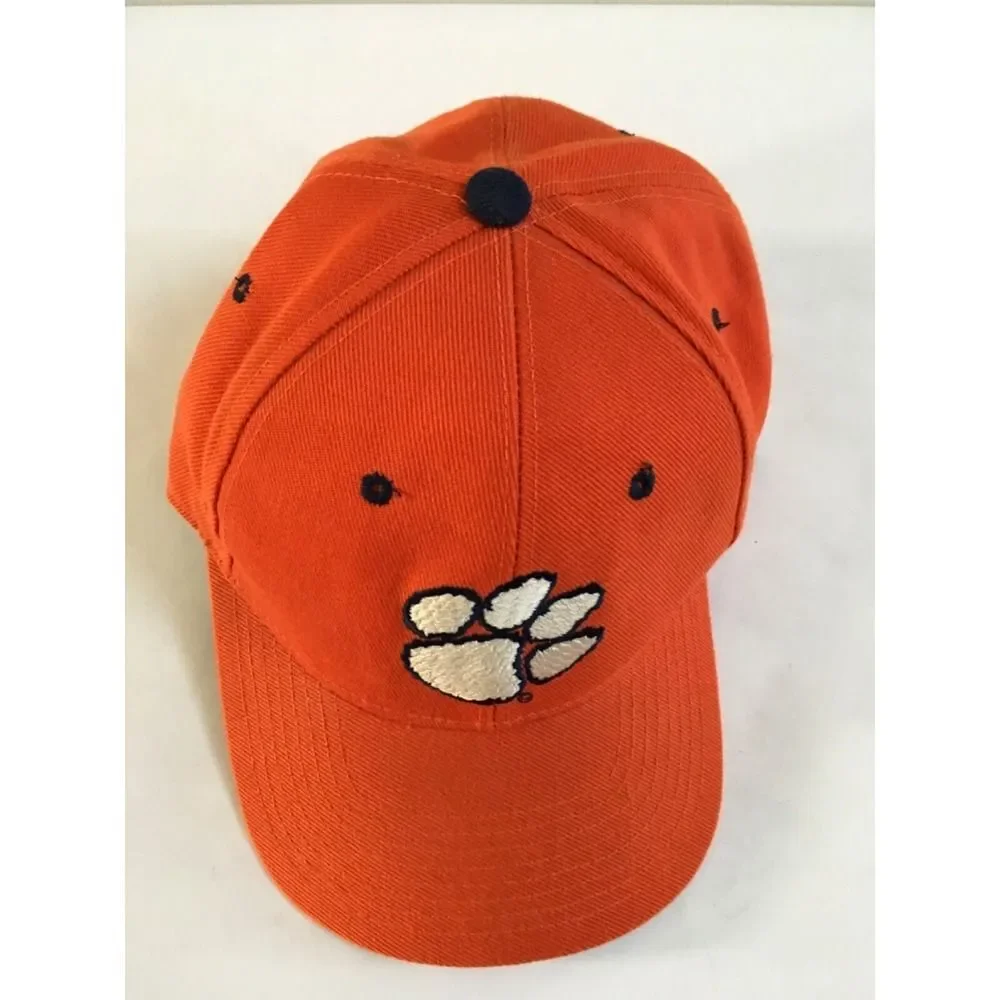Vtg Zephyr Graf-X Clemson Tigers Orange Wool Blend Fitted DH Hat Cap Size 7 3/8